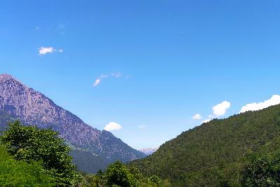 Embrace of two mountains